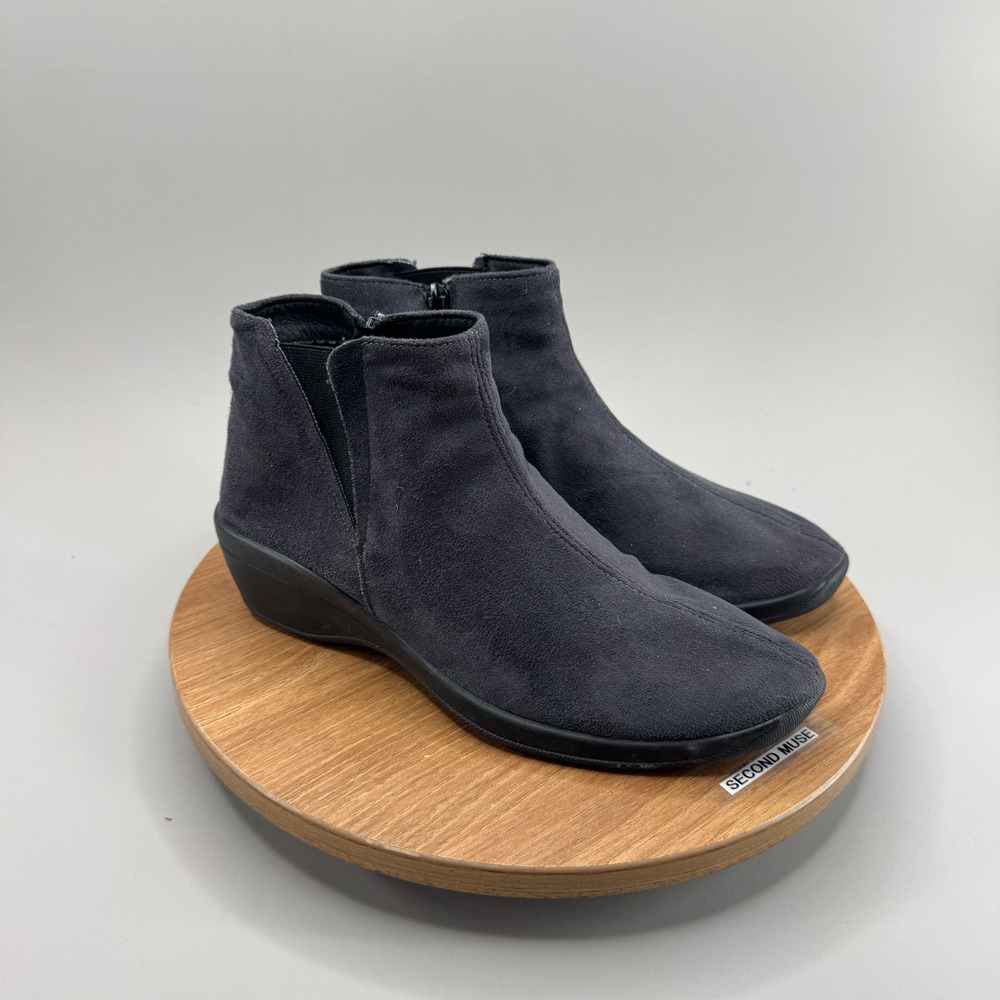 Arcopedico‎ L8 Ankle Boots 39 Gray Suede Comfort Wedge Minimalist Gorpcore